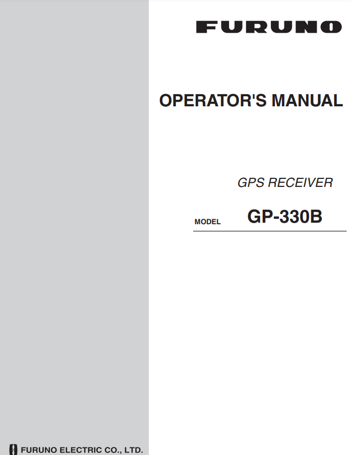 Руководство по эксплуатации Furuno GP-330B